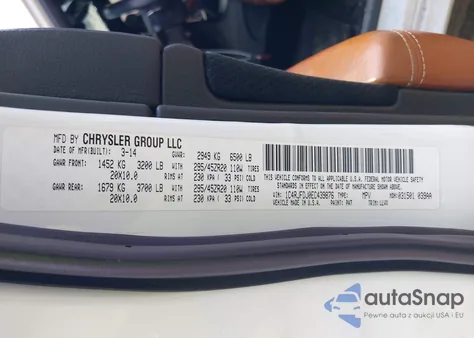 2014 Jeep Grand Cherokee Srt8 from USA, damaged, VIN 1C4RJFDJ0EC439876